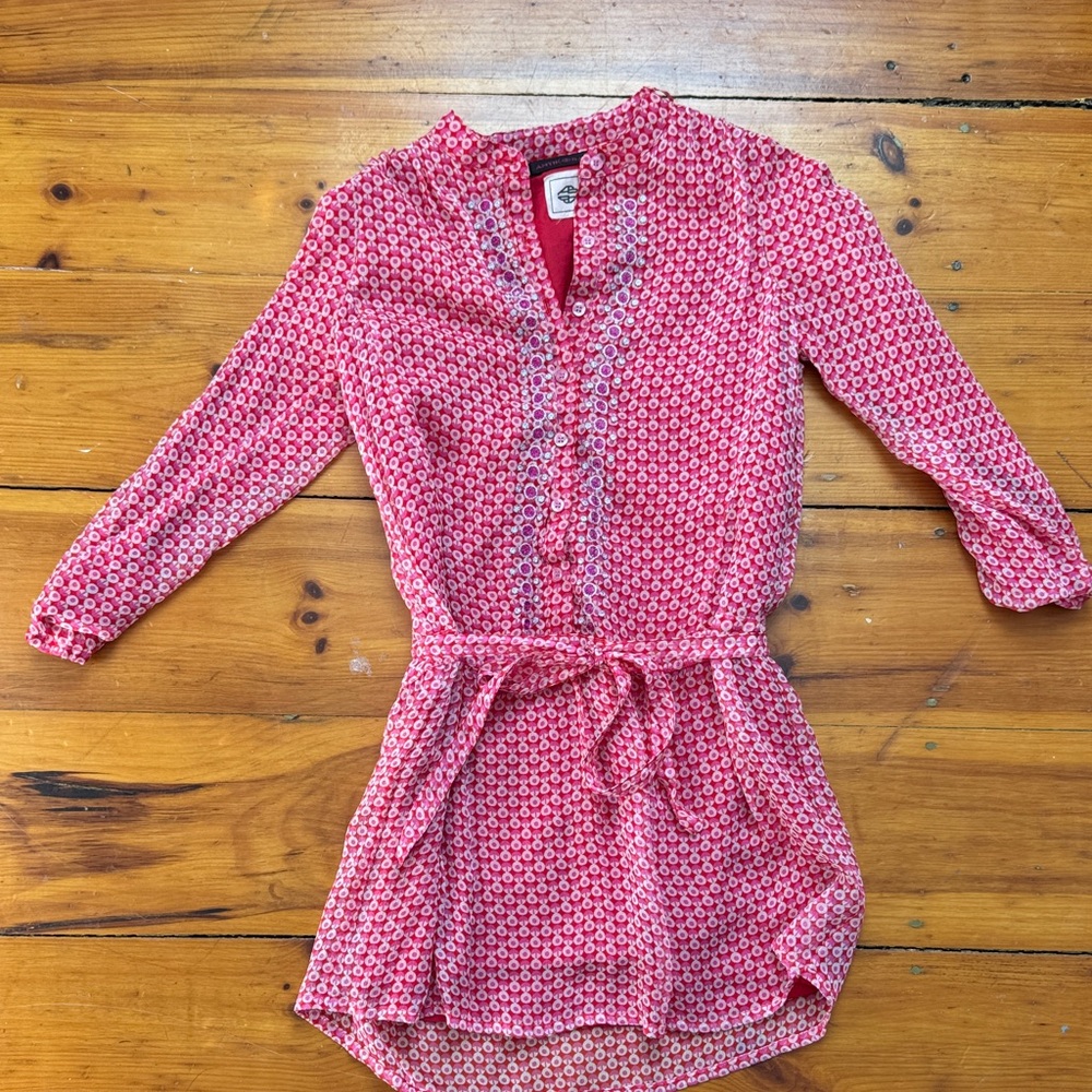 Antik Batik Red Patterned Blouse